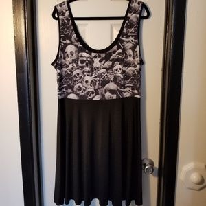 Teenage Runaway Skull skater style dress size xxl